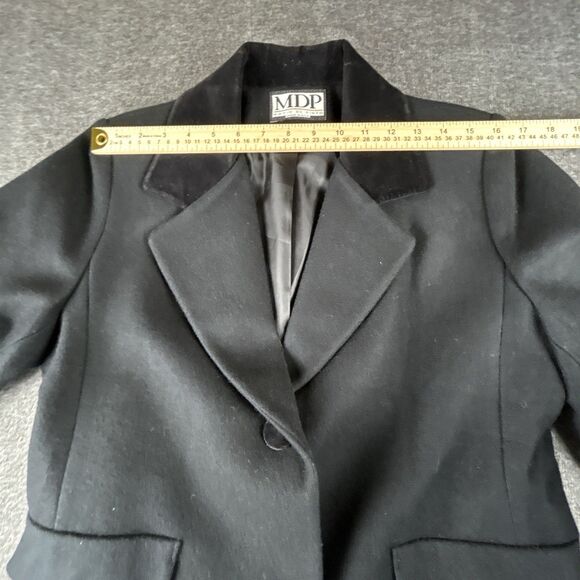 Mario De Pinto MDP Wool Coat Womens Sz M Black Ankle Length Vintage Made In USA - Picture 8 of 9